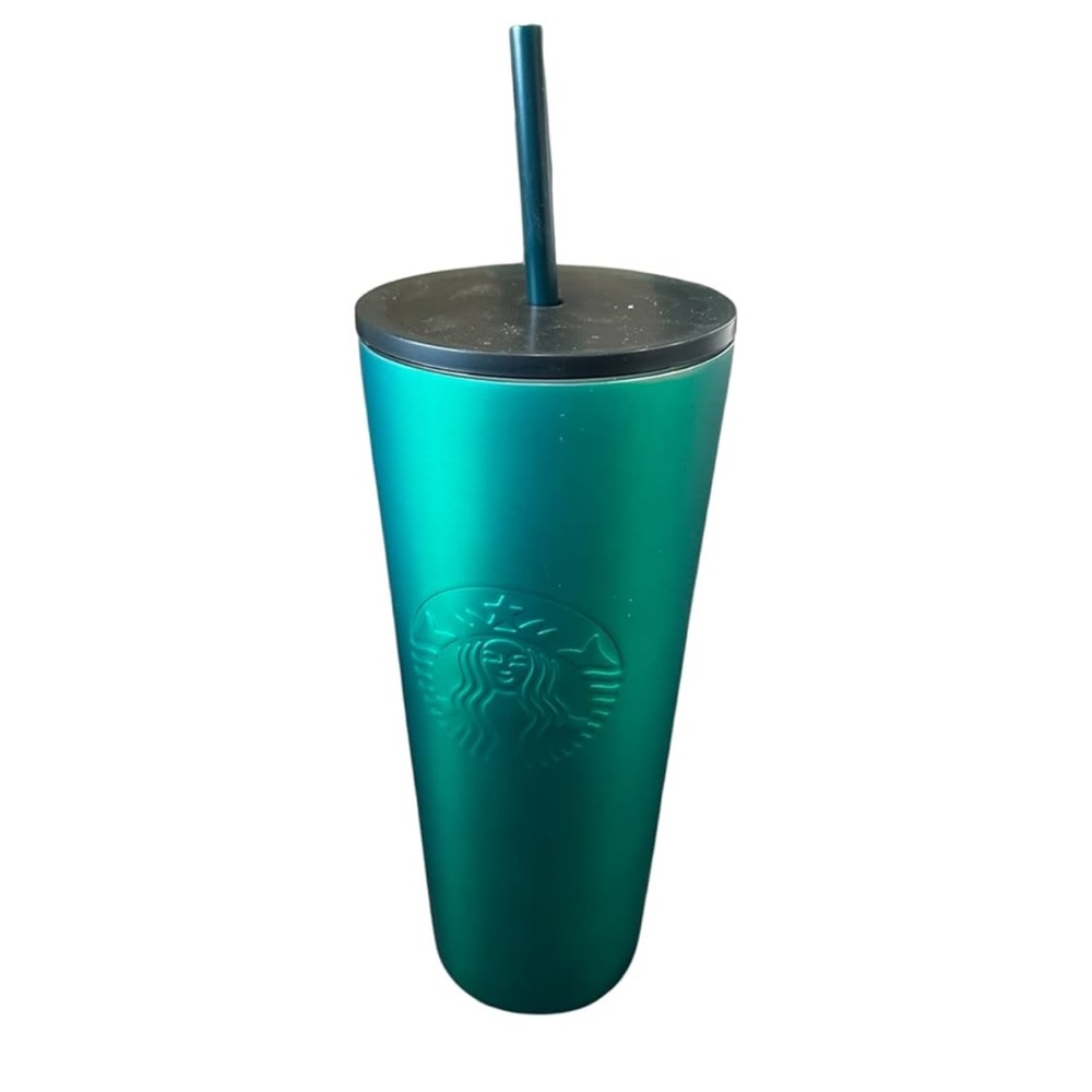 New~ Starbucks Green Soft Touch Stainless-Steel Cold Cup - 24 fl oz